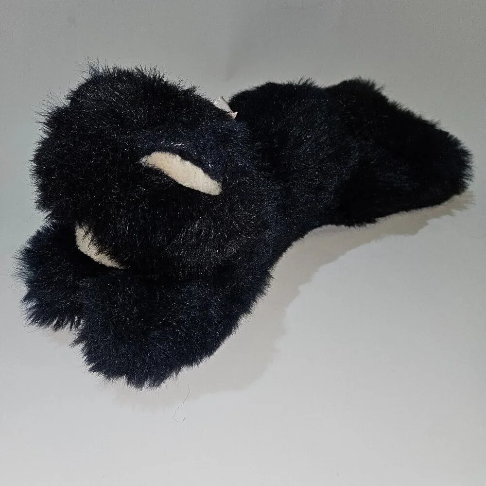 VTG Just Friends Black White Kitty Cat Plush Pink Bow 14